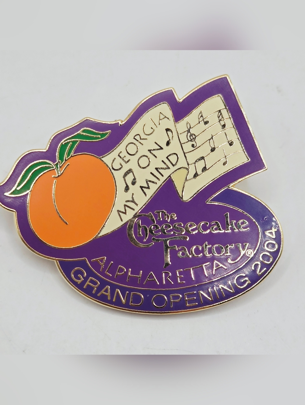 The Cheesecake Factory Alpharetta Grand Opening 2004 Pin Georgia On My Mind RARE